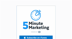 Desktop Screenshot of 5minutemarketing.com