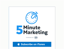 Tablet Screenshot of 5minutemarketing.com